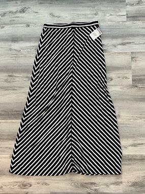 T.J.Maxx Black and White Diagonal Stripe Maxi Skirt